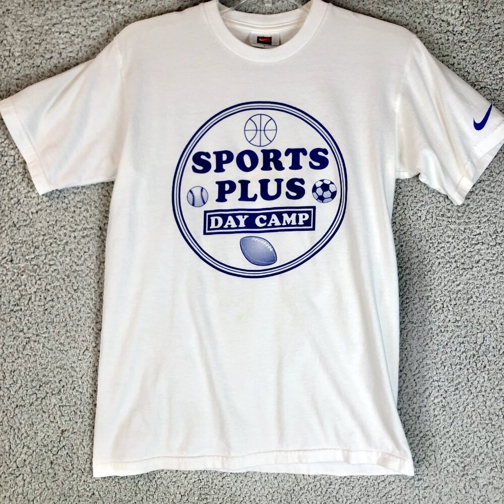 Vintage Nike Basketball Camp‎ T Shirt Size Large Women Teens Graphic Summer Tee